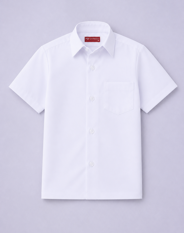 Hard Collar Short Sleeve School Shirt