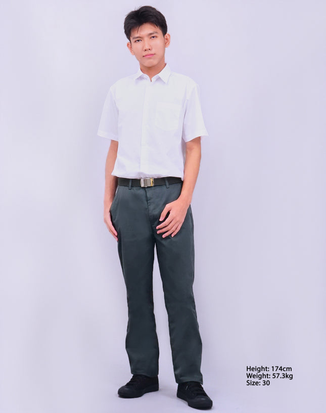 Olive Green School Long Pants