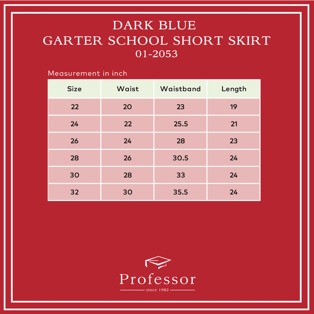 Dark Blue Garter School Short Skirt