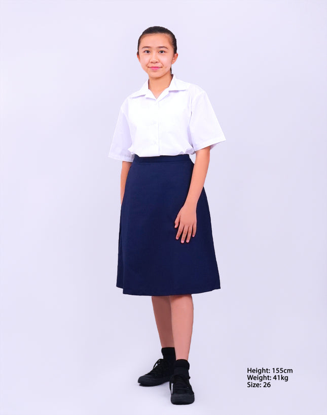 Dark Blue Garter School Short Skirt