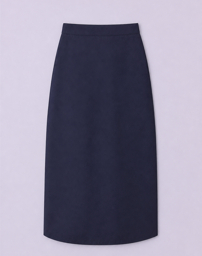 Dark Blue Garter School Long Skirt
