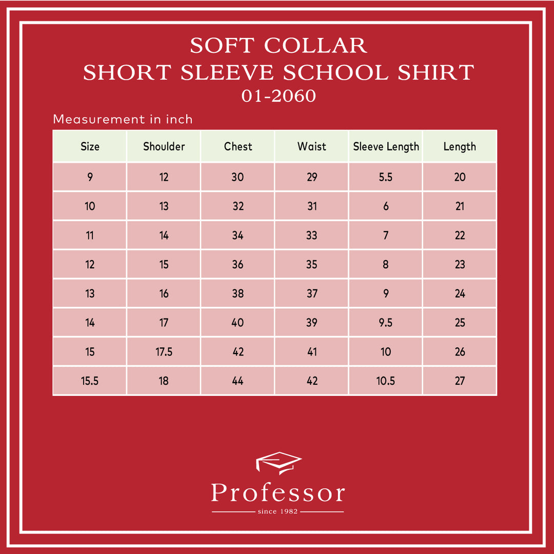 Soft Collar Short Sleeve School Shirt