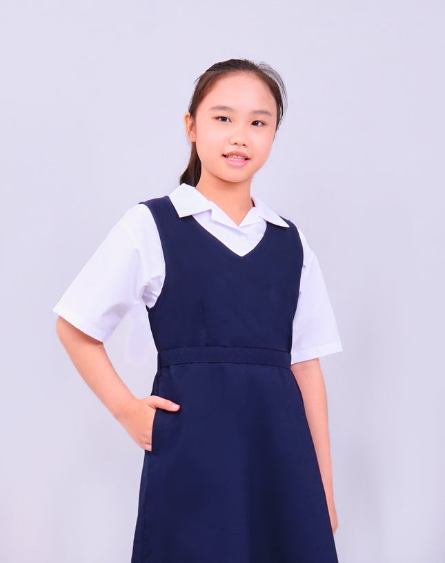 Dark Blue Girls School Pinafore