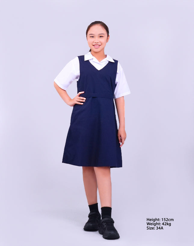 Dark Blue Girls School Pinafore