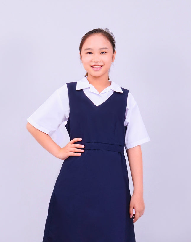 Dark Blue Girls School Pinafore