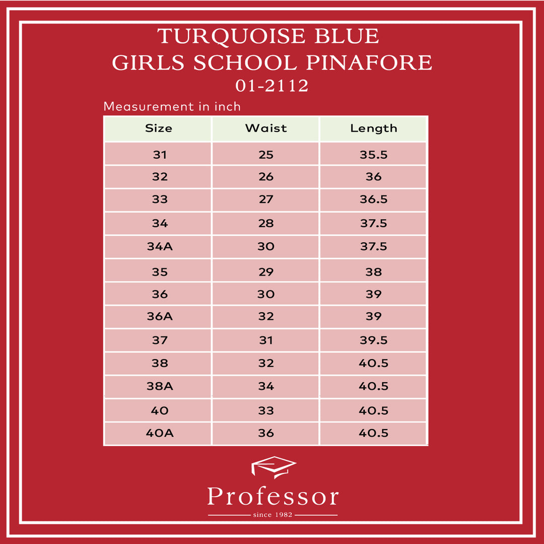 Turquoise Blue Girls School Pinafore