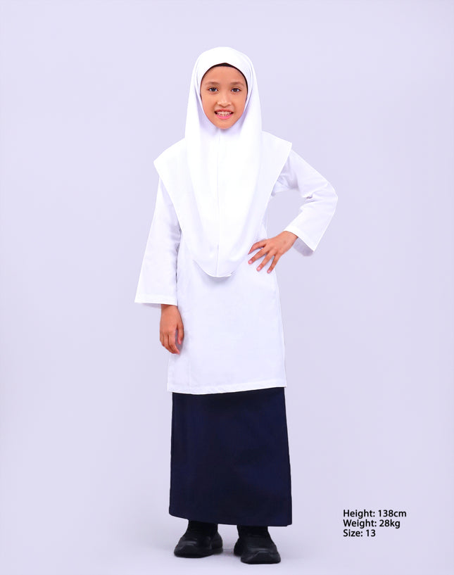 White School Baju Kurung