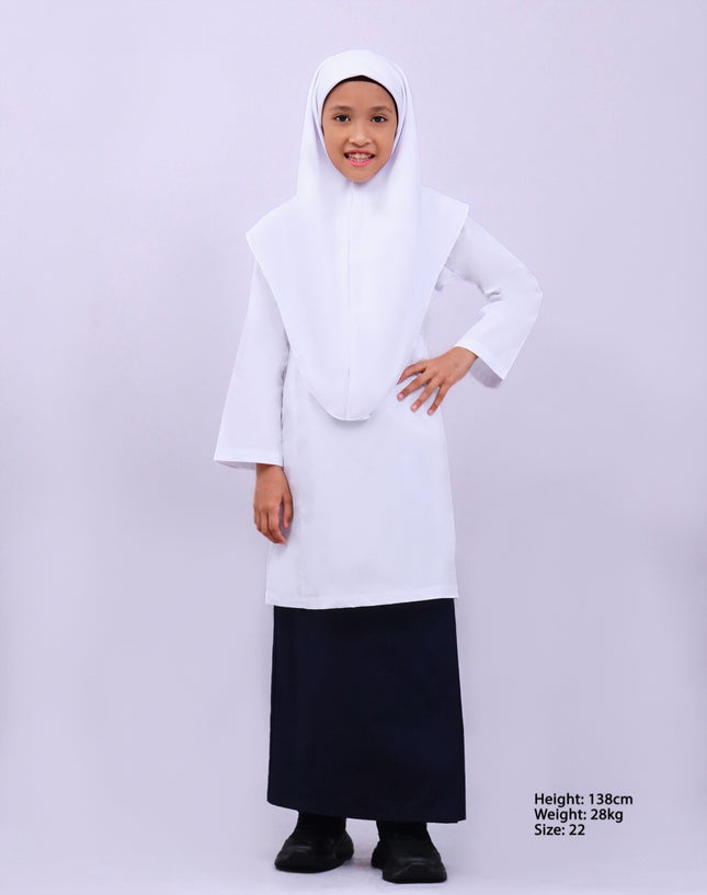 Dark Blue School Kain Kurung