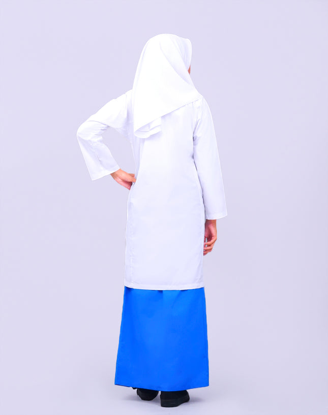 Turquoise Blue School Kain Kurung