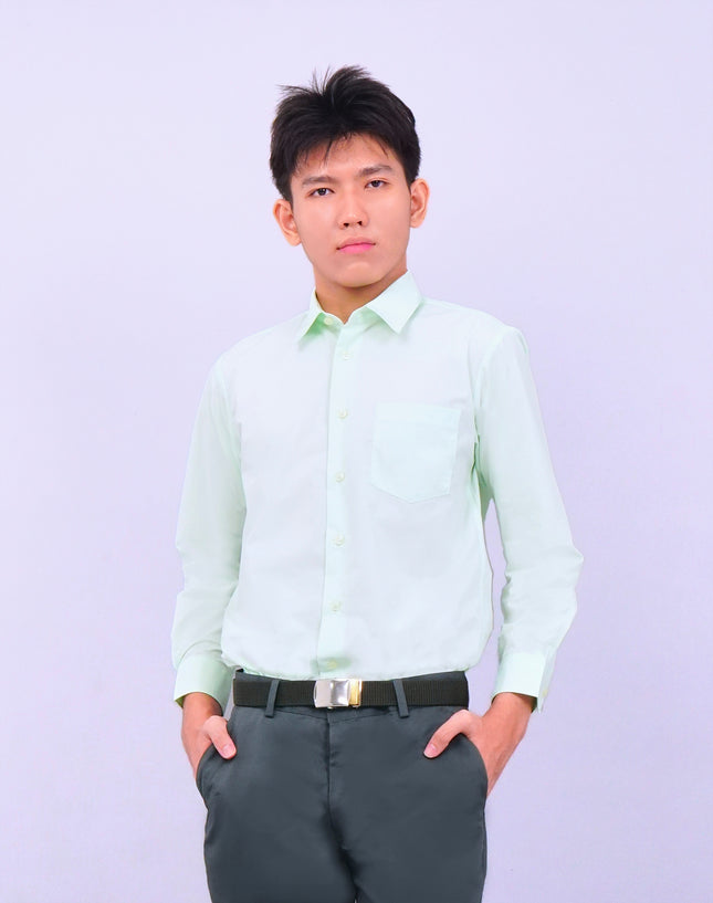 Green Long Sleeve School Shirt