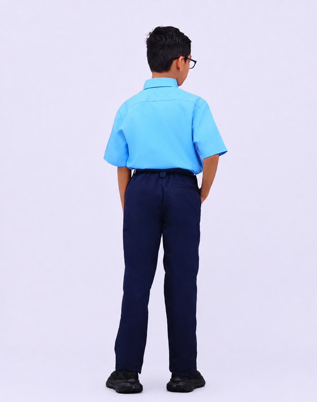 Light Blue Short Sleeve School Shirt