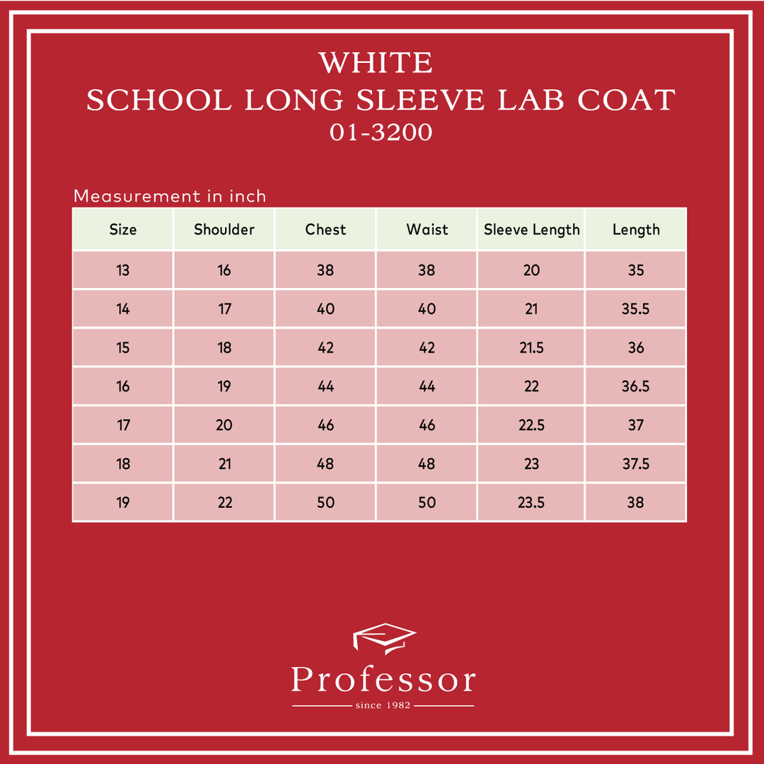 White School Long Sleeve Lab Coat