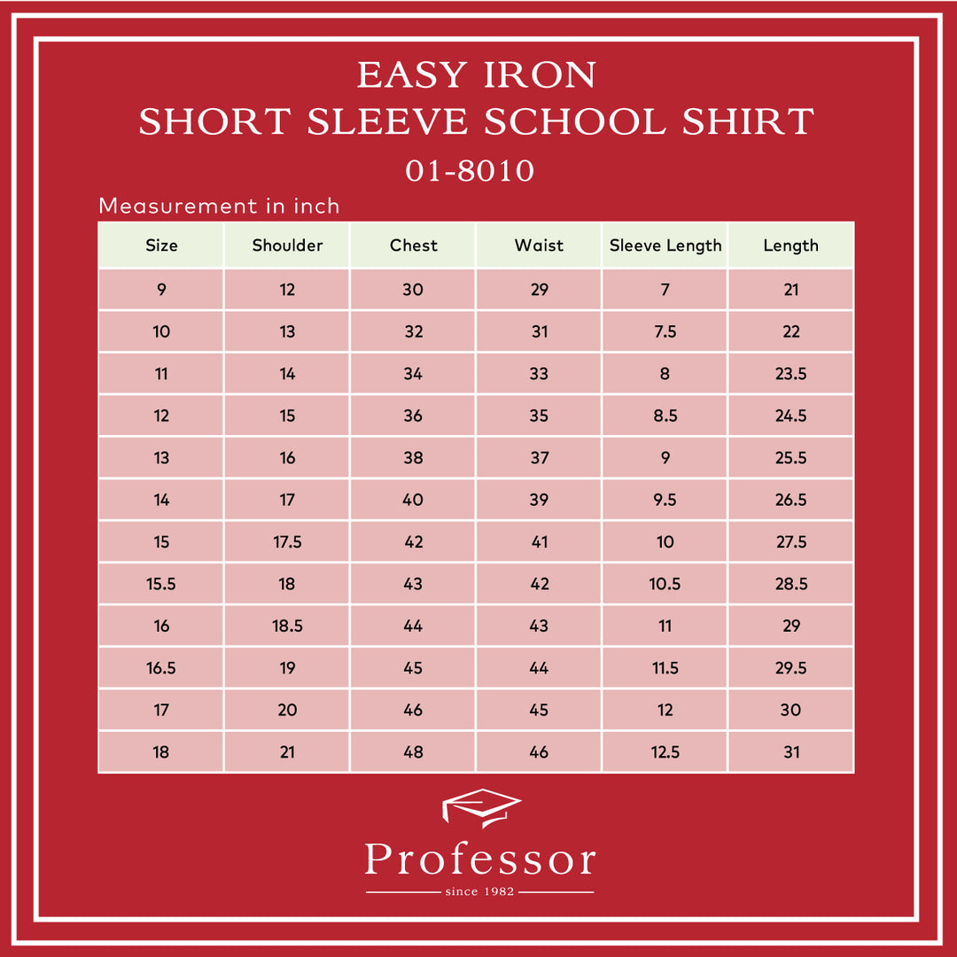 Easy Iron Short Sleeve School Shirt
