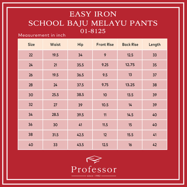 Easy Iron School Baju Melayu Set