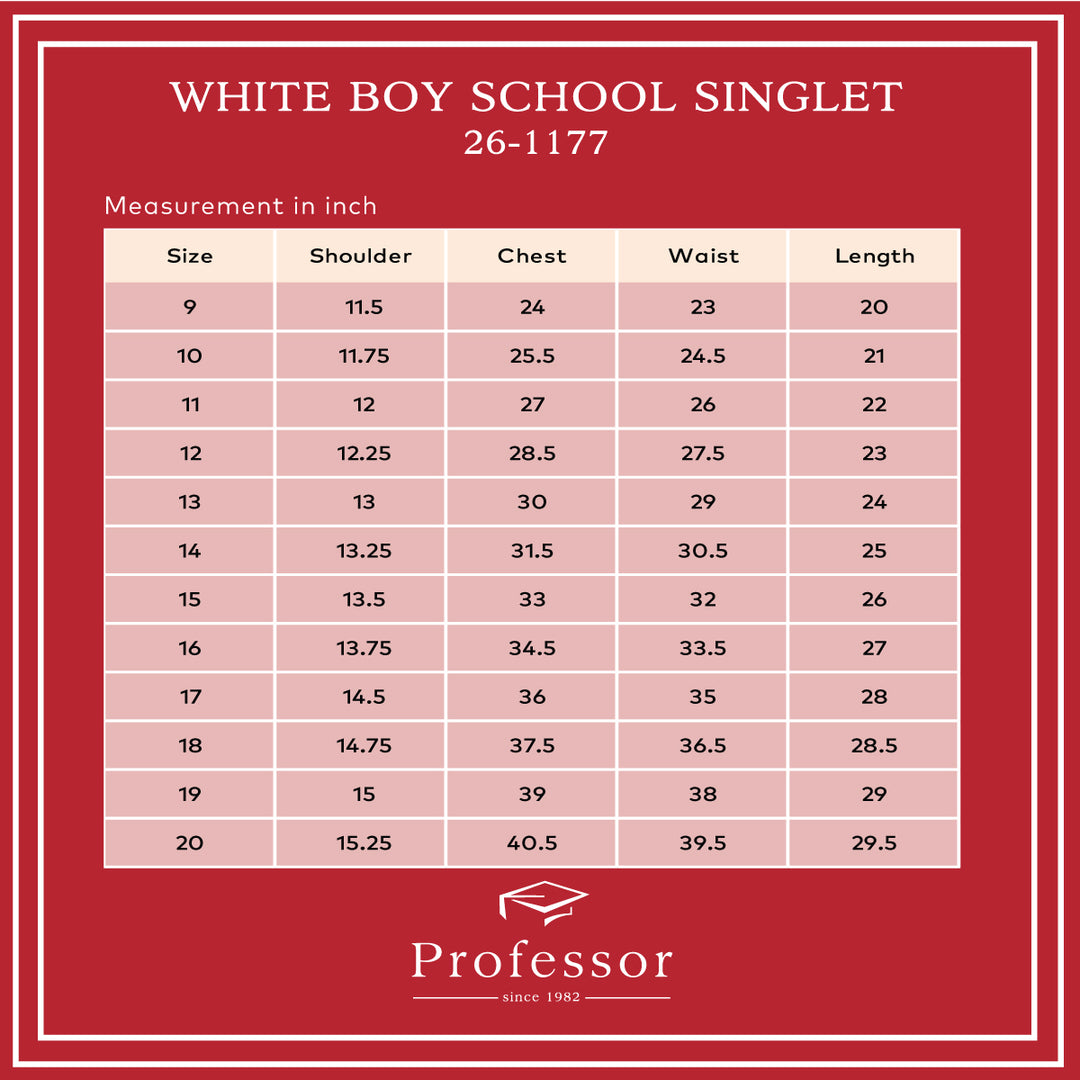 White Boy School Singlet