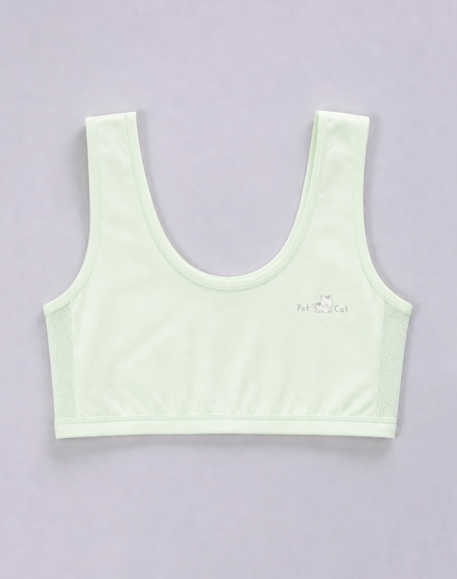 Girls Wide Strap Cat Camisole