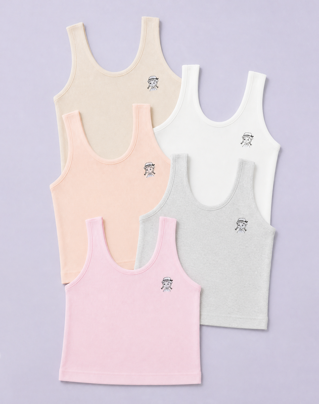 Girls Long Cotton Camisole