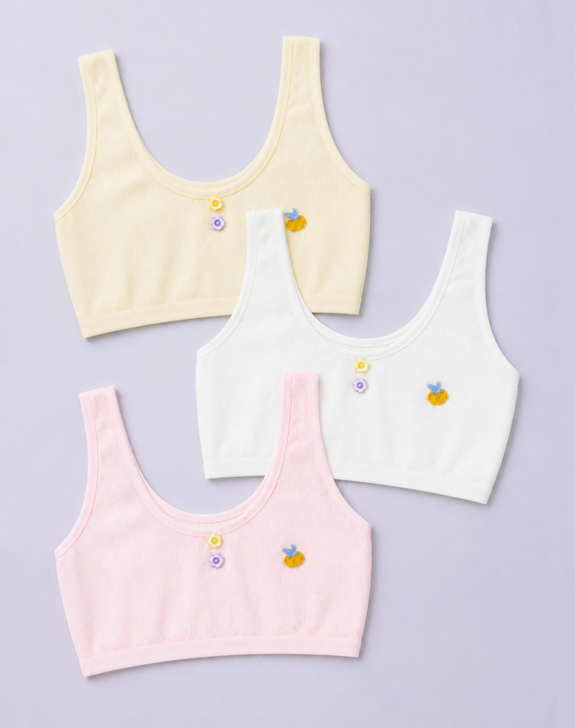 Girls Mesh Fruit Button Camisole