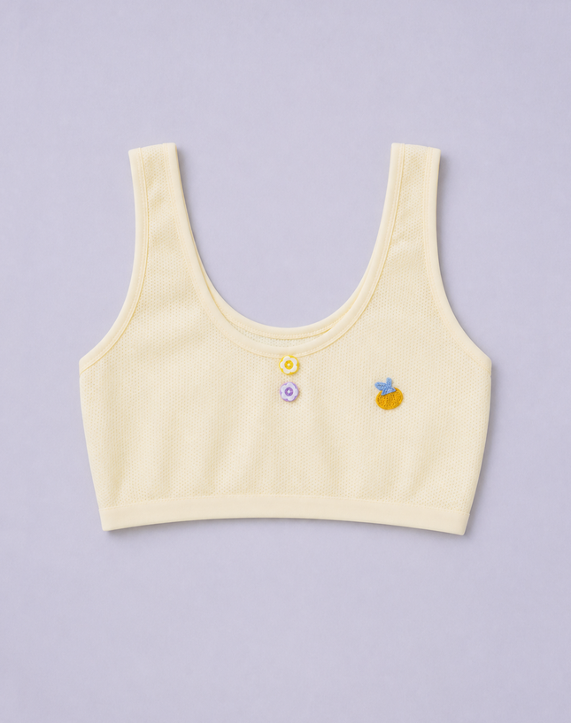 Girls Mesh Fruit Button Camisole