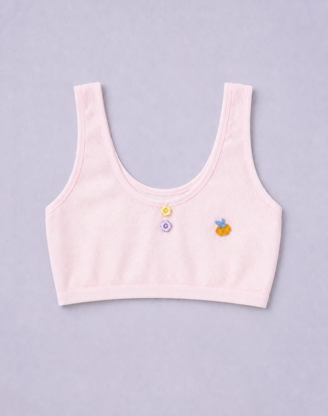 Girls Mesh Fruit Button Camisole