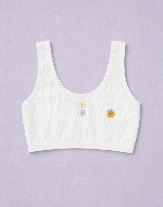 Girls Mesh Fruit Button Camisole