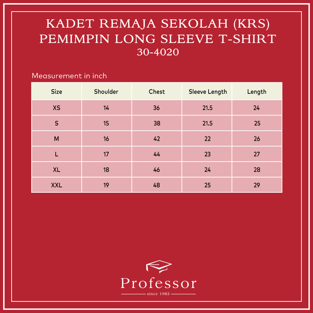 Kadet Remaja Sekolah (KRS) Pemimpin Long Sleeve T-Shirt