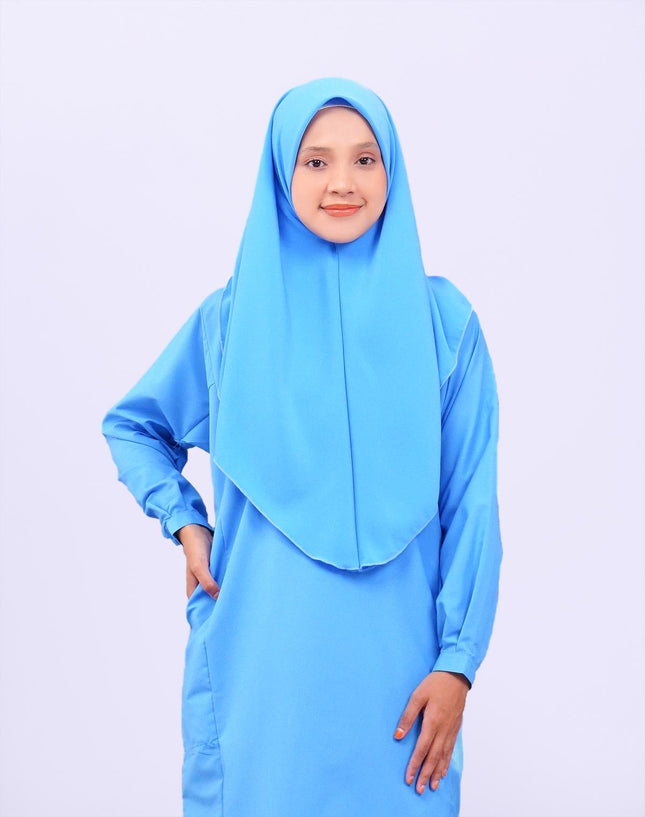 Baju Kurung Ummi Sekolah Agama – Biru CU-009B