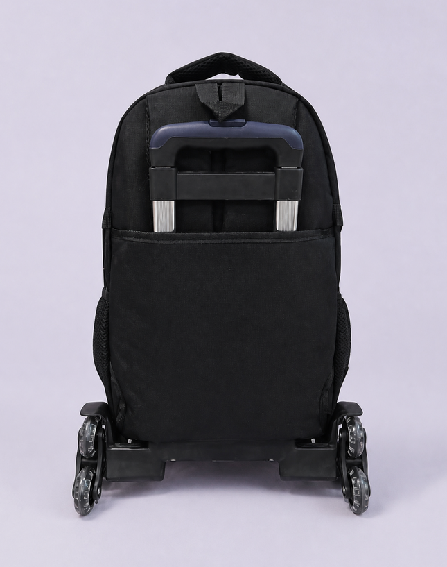 Sporty Multi-Compartment School Trolley Bag