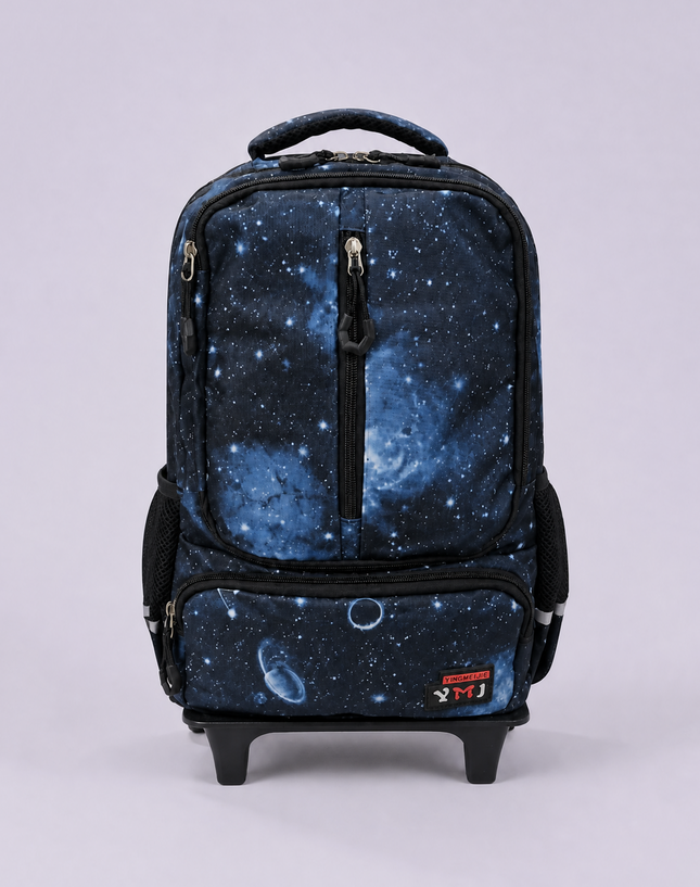 Galaxy Print Primary School Trolley Bag