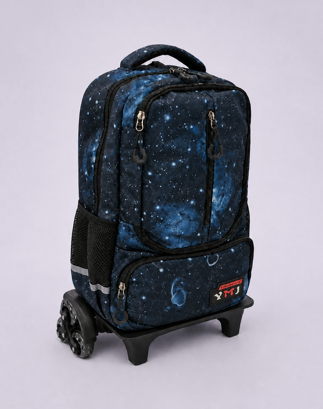Galaxy Print Primary School Trolley Bag