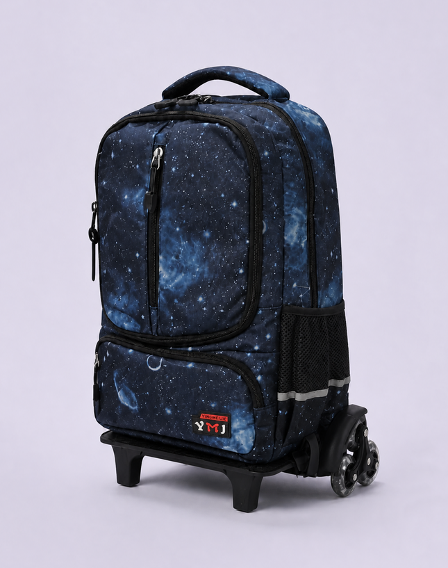 Galaxy Print Primary School Trolley Bag