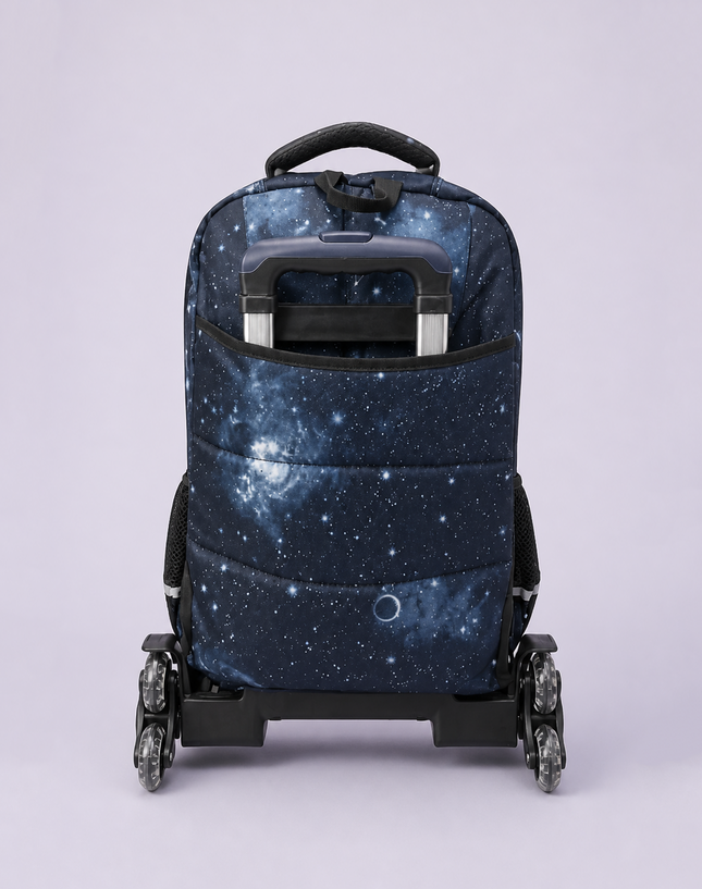 Galaxy Print Primary School Trolley Bag