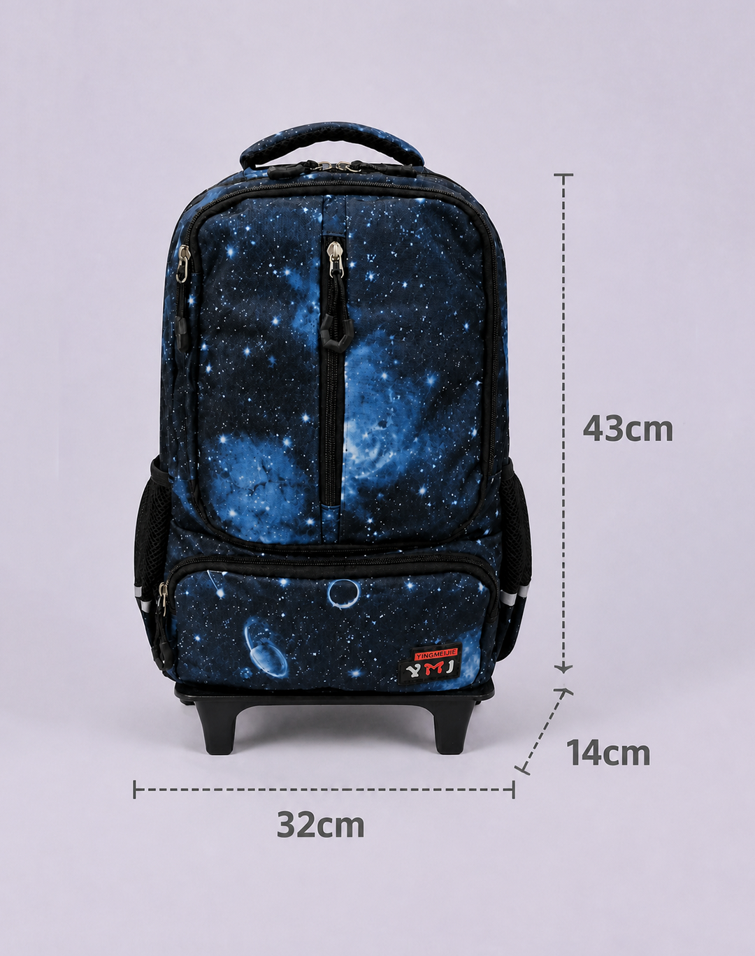 Galaxy Print Primary School Trolley Bag