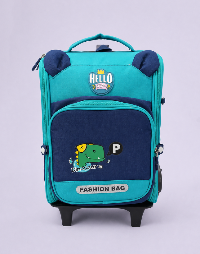Boxy Dinosaur Primary School Trolley Bag