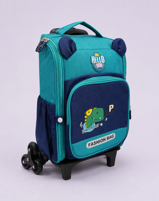 Boxy Dinosaur Primary School Trolley Bag