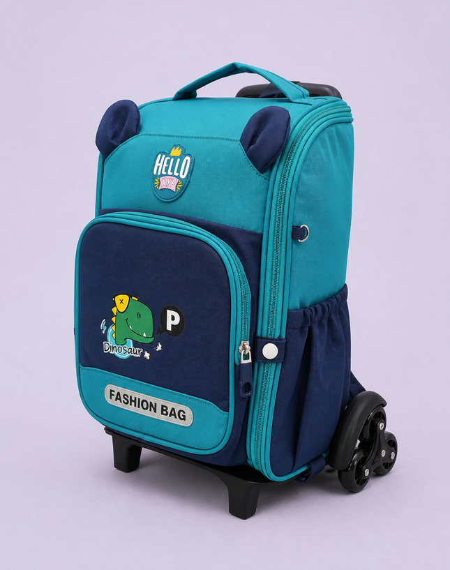 Boxy Dinosaur Primary School Trolley Bag