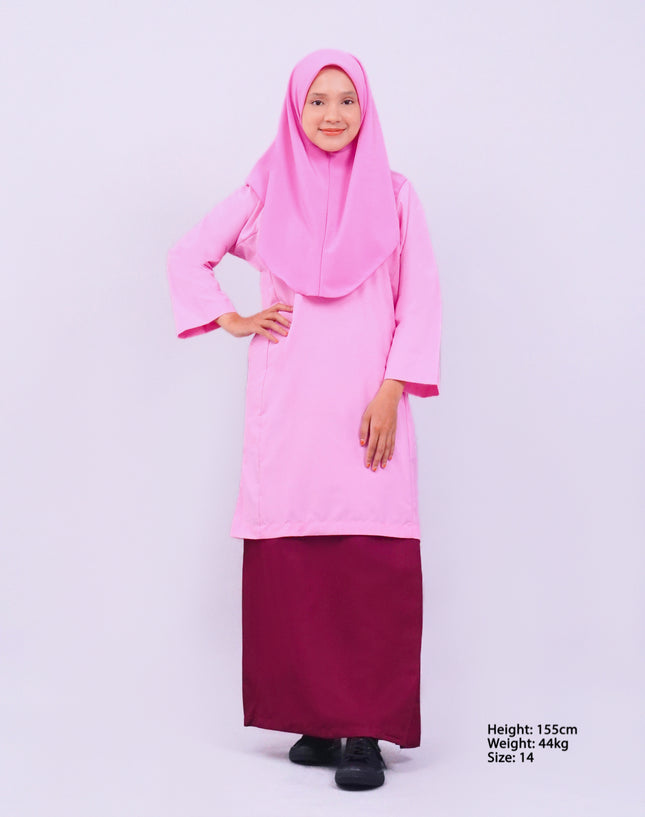 Light Pink School Baju Kurung