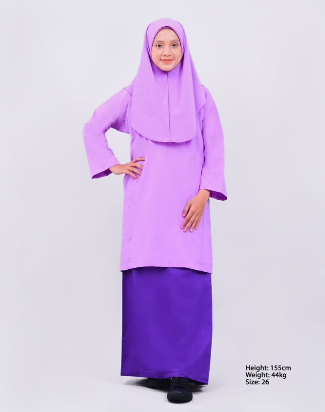 Dark Purple School Kain Kurung