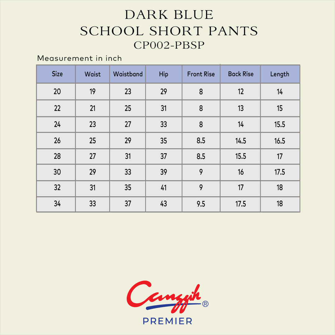 Dark Blue School Short Pants