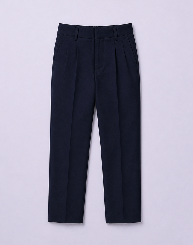 Dark Blue School Long Pants
