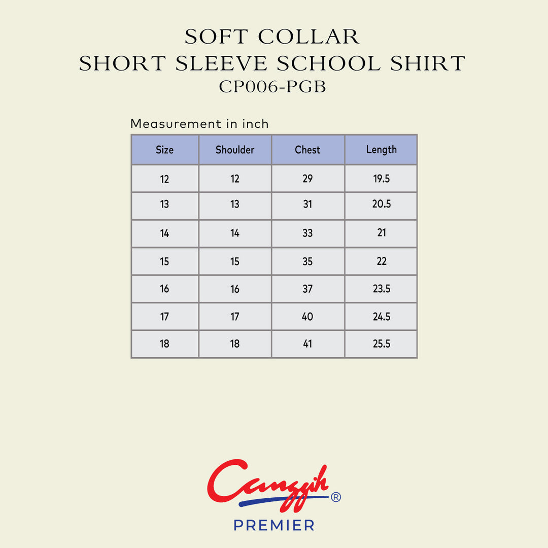 Soft Collar Short Sleeve School Shirt