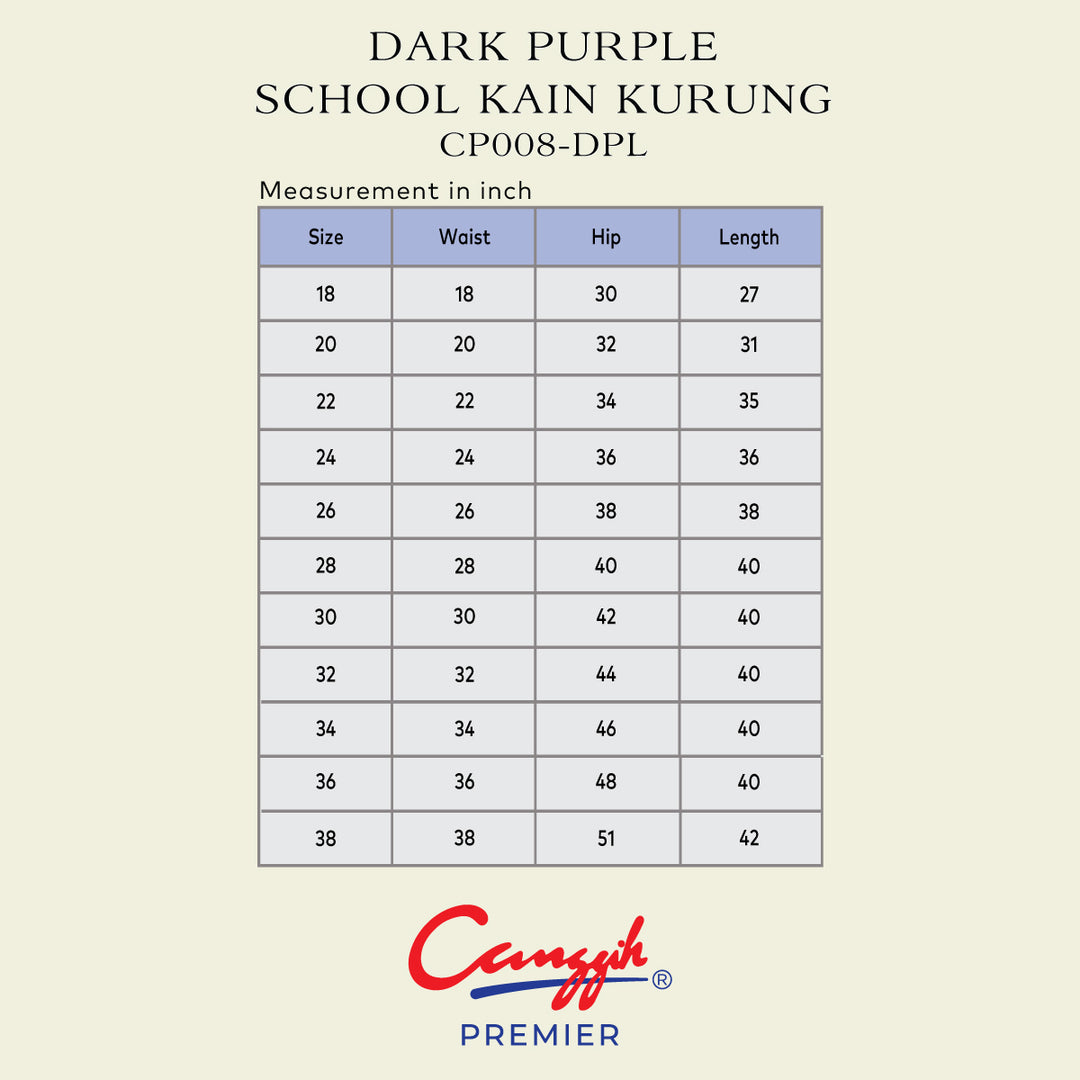 Dark Purple School Kain Kurung