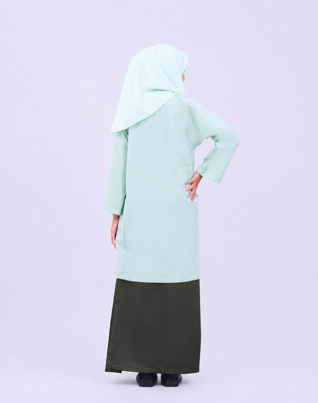 Olive Green School Kain Kurung