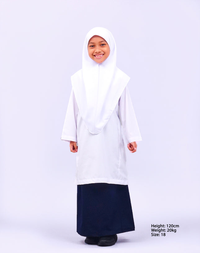 Dark Blue School Kain Kurung