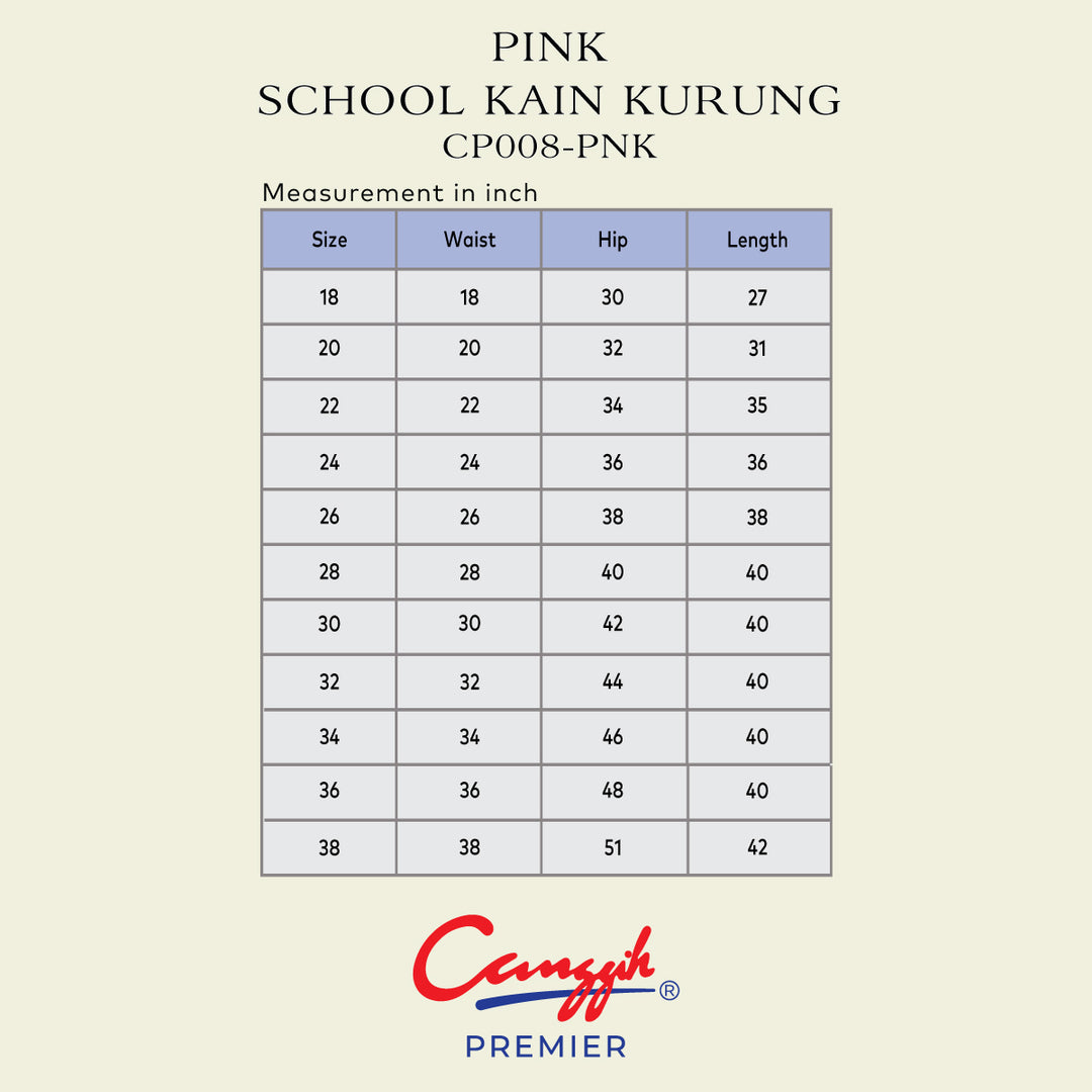 Pink School Kain Kurung