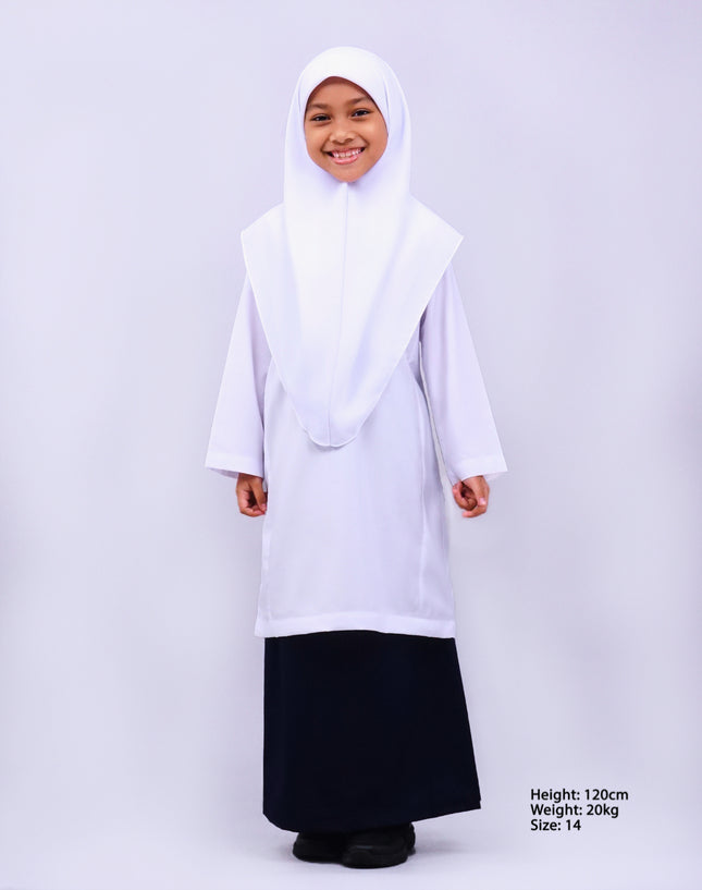 White School Baju Kurung