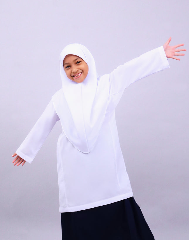 White School Baju Kurung
