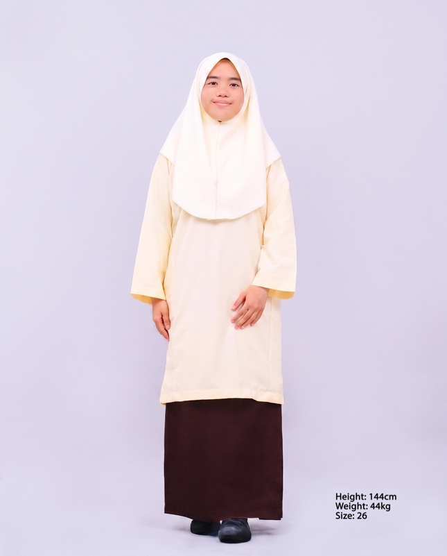 Dark Brown School Kain Kurung