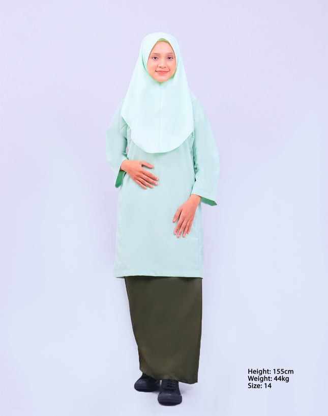 Light Green School Baju Kurung