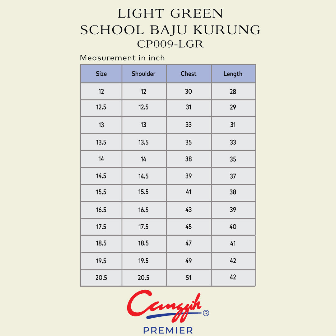 Light Green School Baju Kurung